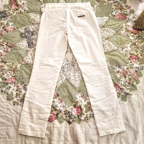NWT Anthropologie Relaxed White Flecked Chinos 27 - Picture 5 of 10